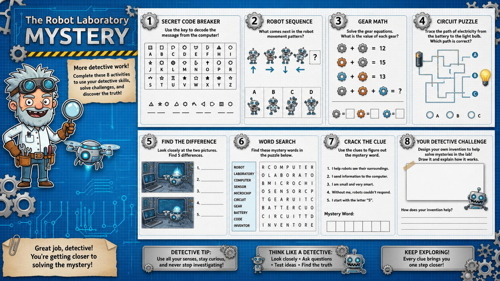 Ultimate Mystery Adventures Activity Book Bundle – Printable PDF for Kids Ages 6–12