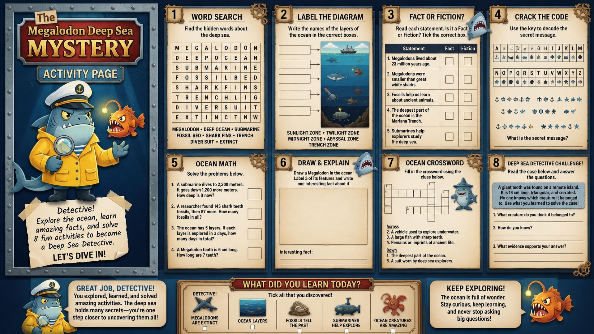 Ultimate Mystery Adventures Activity Book Bundle – Printable PDF for Kids Ages 6–12
