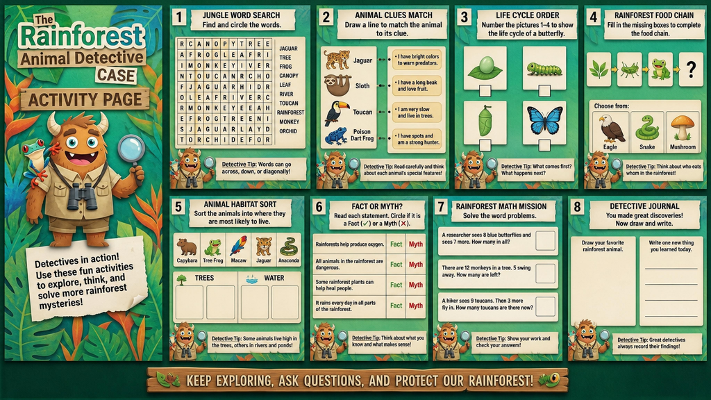 Ultimate Mystery Adventures Activity Book Bundle – Printable PDF for Kids Ages 6–12