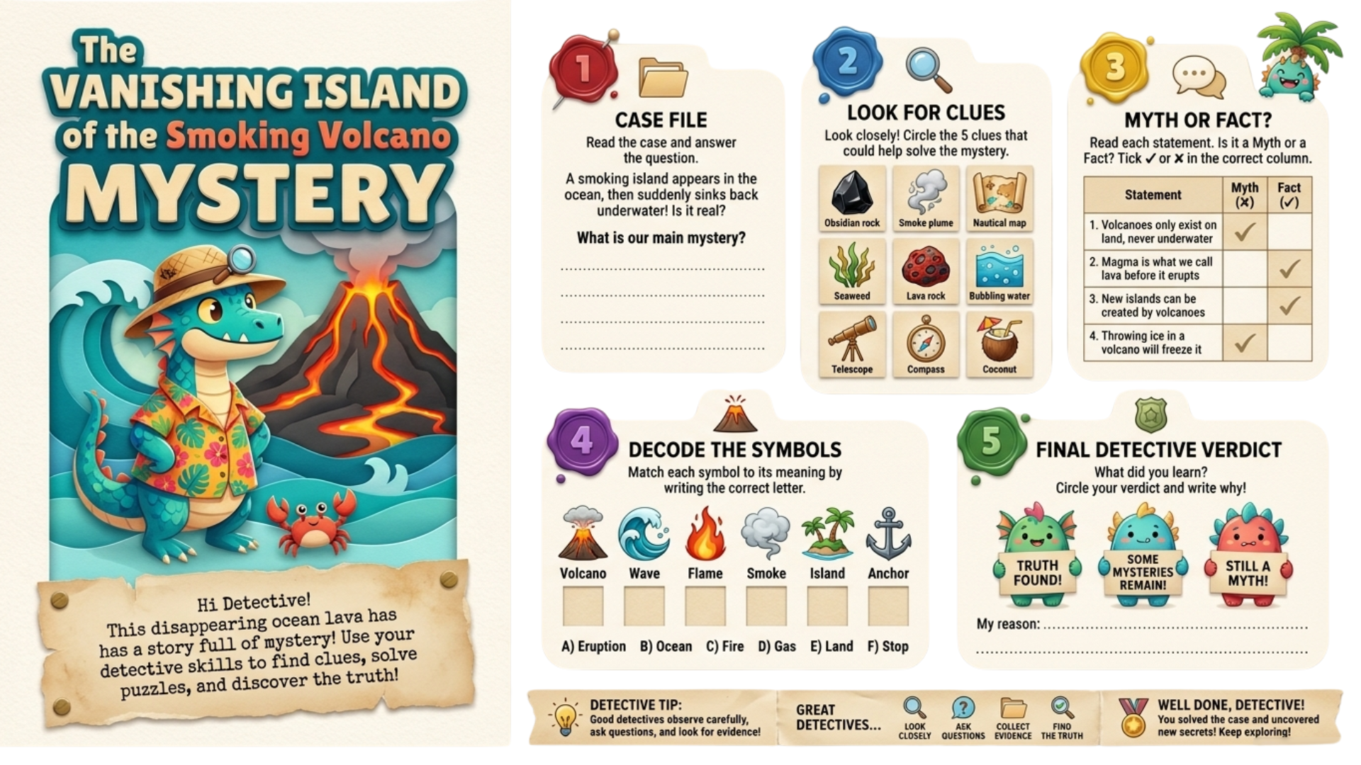 Ultimate Mystery Adventures Activity Book Bundle – Printable PDF for Kids Ages 6–12