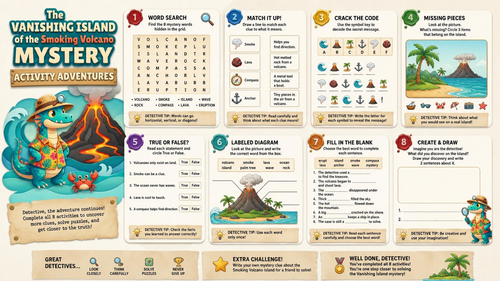 Ultimate Mystery Adventures Activity Book Bundle – Printable PDF for Kids Ages 6–12