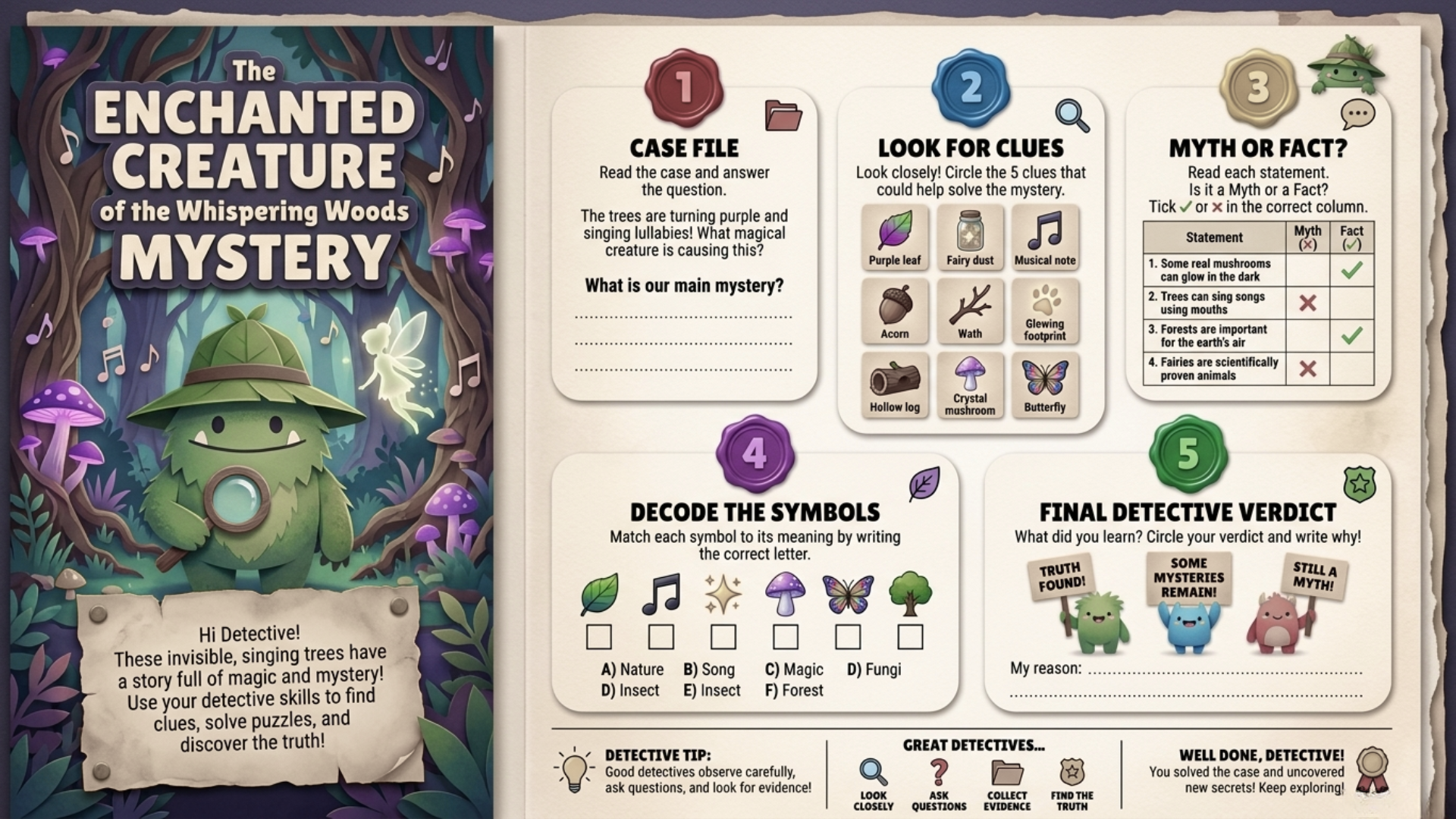 Ultimate Mystery Adventures Activity Book Bundle – Printable PDF for Kids Ages 6–12