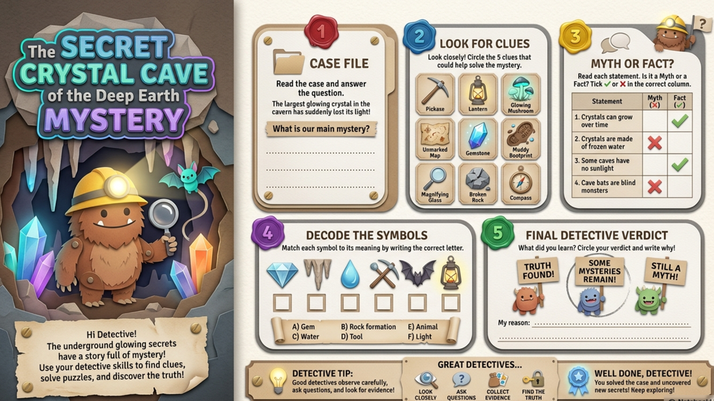 Ultimate Mystery Adventures Activity Book Bundle – Printable PDF for Kids Ages 6–12