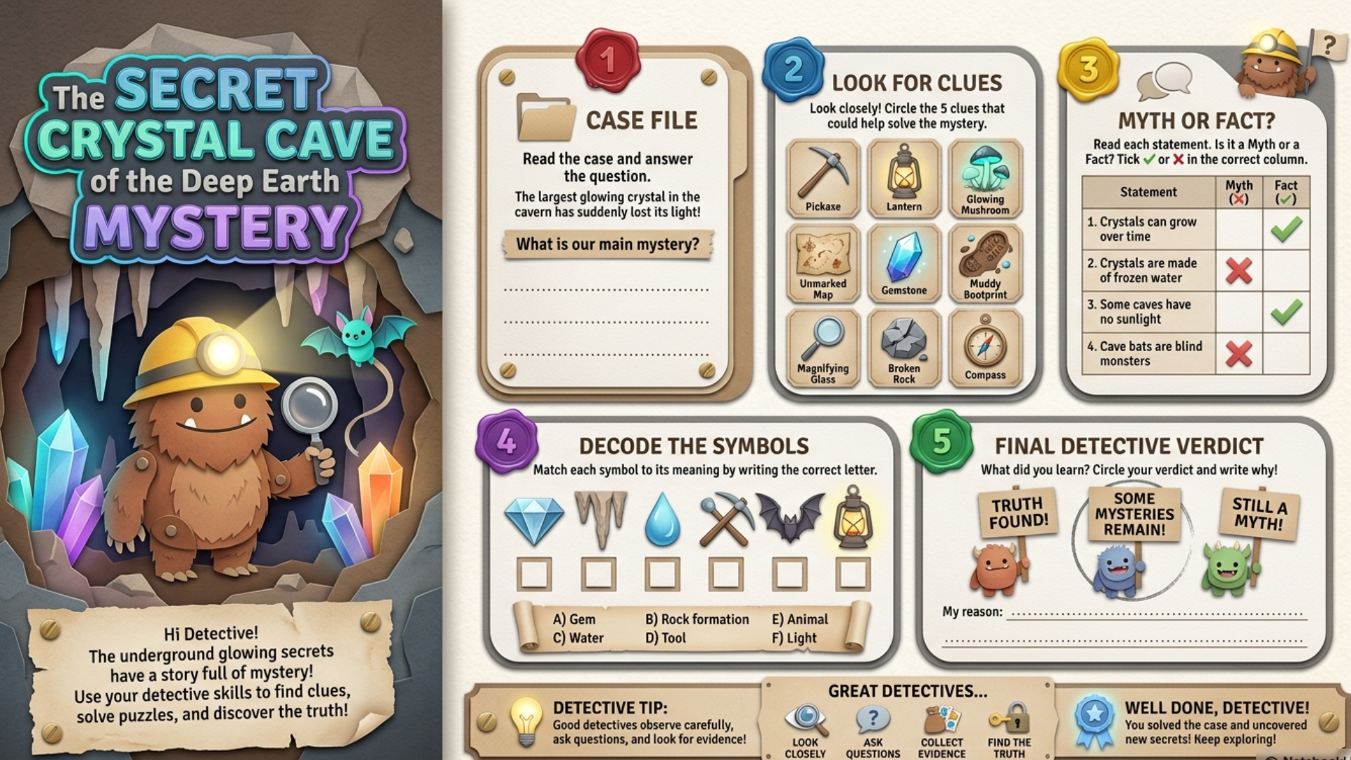 Ultimate Mystery Adventures Activity Book Bundle – Printable PDF for Kids Ages 6–12