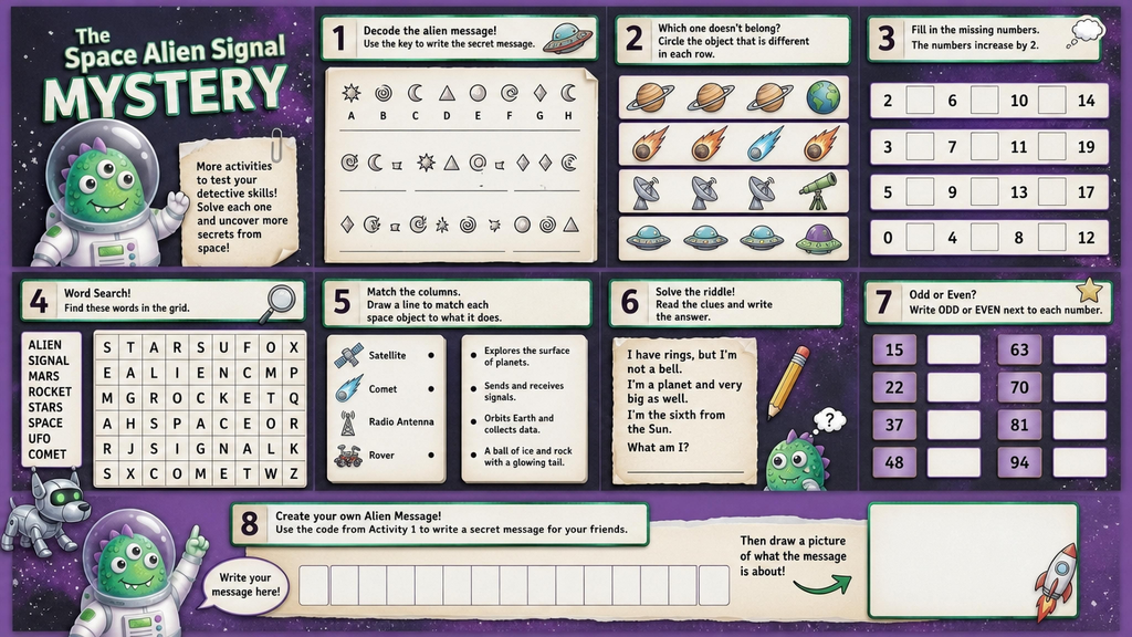 Ultimate Mystery Adventures Activity Book Bundle – Printable PDF for Kids Ages 6–12