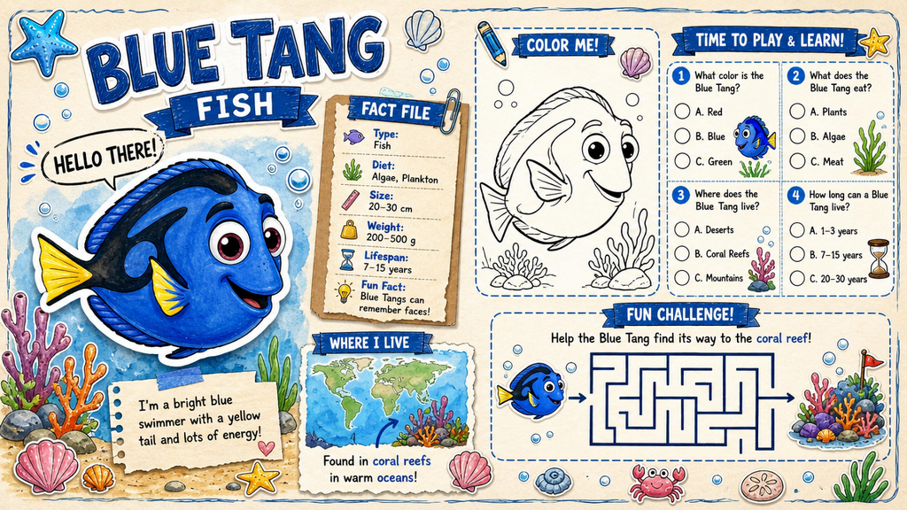 Sea Animals Educational Worksheets Activity Book