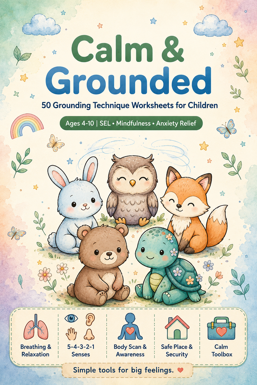 Calm & Grounded: 50 Mindfulness and Emotional Regulation Activities for Kids Ages 4–10