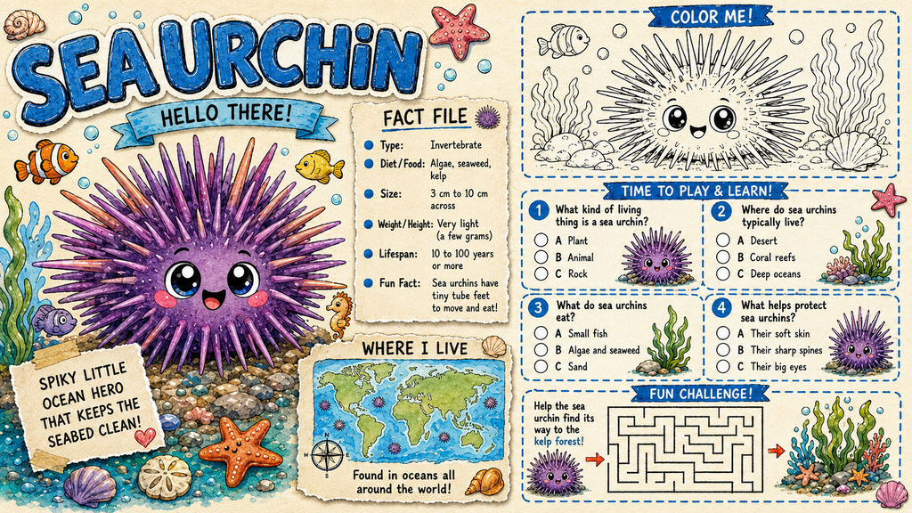 Sea Animals Educational Worksheets Activity Book