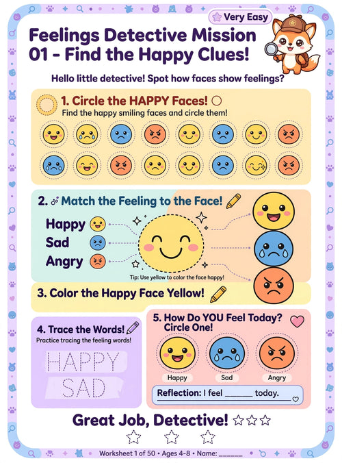 Emotion Clues Workbook for Kids
